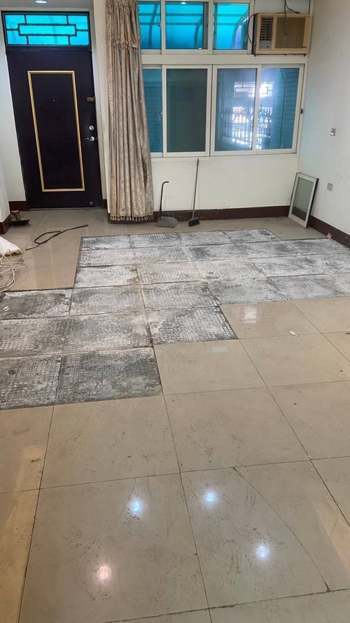福興拆木地板 地面貼磚 塑膠地板