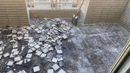 福興拆木地板 地面貼磚 塑膠地板