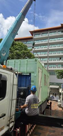 台南市新市自來水廠公司吊掛發電機