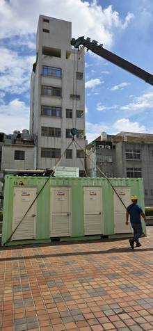 台南市新市自來水廠公司吊掛發電機