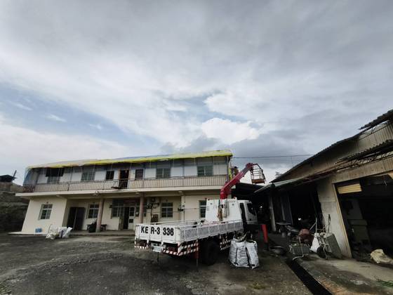 白河區屋頂因風災破損帆布覆蓋保護工程